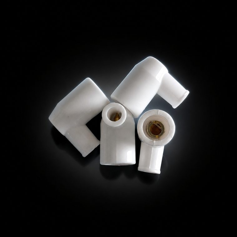 Alumina Al2O3 High Voltage Ceramic Ignition Electrode Connector M6 External Thread Insulator for Boiler Gas Oil Burner