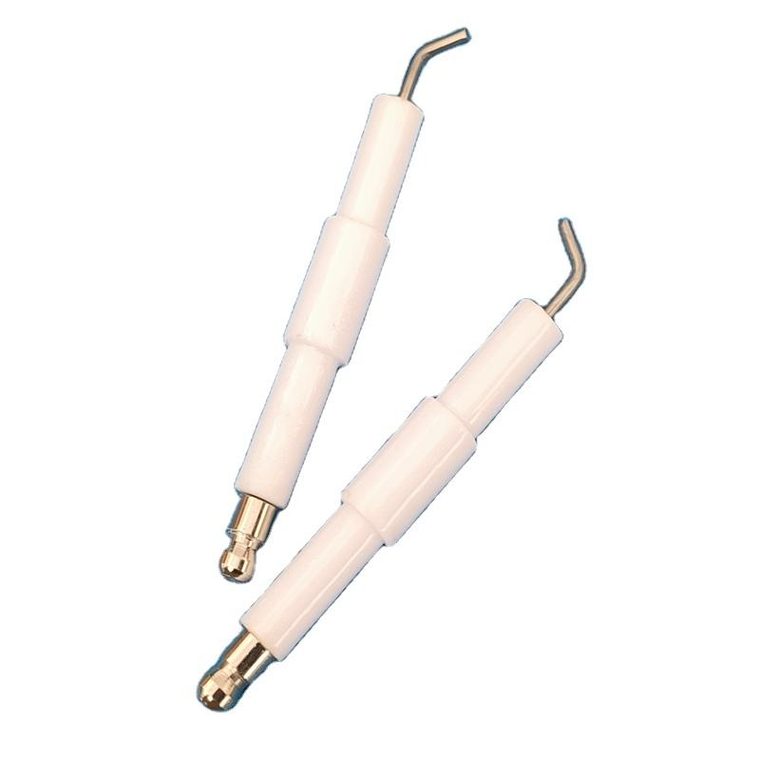 L78mm Metal Rod OD2mm Gas Stove Burner Ignition Needle Customized Alumina Ceramic Electrode Spark Plug for Furnace Grill