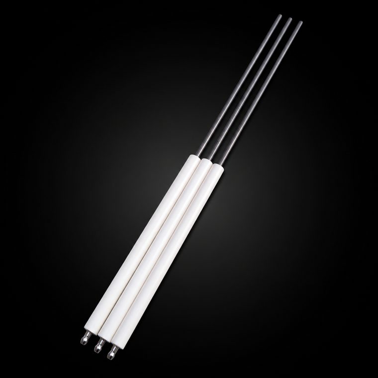 Alumina Ceramic Spark Ignition Electrode with Wire Leads High Temperature for Industrial Gas Burner Boiler Combustion