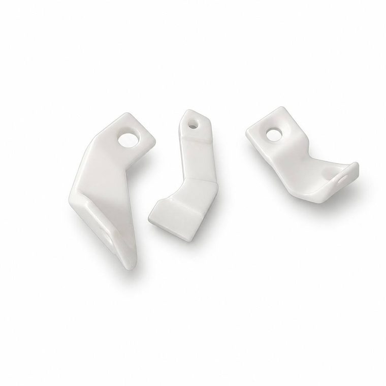Zirconia Ceramic Part Custom White Zirconia Ceramic Bracket 23.9mm Industrial Precision Machined Ceramic Component